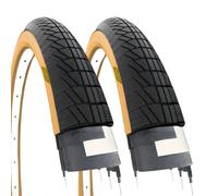 ECOVELO 2 Copertoni 20 x 1.75 (47-406) Pneumatici Bici per Graziella Bicicletta City Bike Nero Para