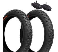 2 COPERTONI 20X1.90 (47-406)+ CAMERE AMERICA PNEUMATICI NERI BICI MTB BAMBINO