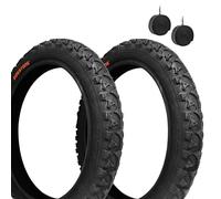 2 COPERTONI 20X1.90 (47-406)+ CAMERE PNEUMATICI NERI MTB BAMBINO BICICLETTA