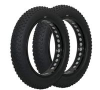 2 COPERTONI 20X4.00 FAT BIKE TASSELLATO RIGIDO NERO PNEUMATICO GOMMA BICI