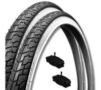 2 CAMERE AMERICANE + COPERTONI BIANCO-NERO CITY BIKE 24 X 1 3/8