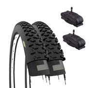 2 COPERTONI 24X1.95 (50-507) +CAMERE CON VALVOLA AMERICA GOMME MOUNTAIN BIKE MTB