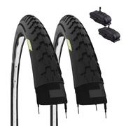 2 COPERTONI 26 X 1 1/2 (40-584) + CAMERE VALVOLA SCHRADER PNEUMATICI GOMMA PER BICI BICICLETTA VINTAGE OLANDA STRADALE 26” CITY BIKE