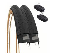 2 COPERTONI 26 X 1 3/8 (37-590) + CAMERE VALVOLA AMEIRCA Pneumatici Nero para per Bici City Bike Stradale Adulto Vintage
