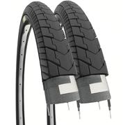 2 COPERTONI 26 X 1.75 (47-559) PNEUMATICI STRADALI SLICK NERI PER CITY BIKE BICI BICICLETTA ADULTO