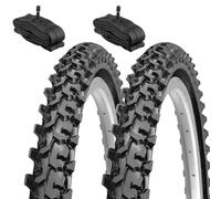2 COPERTONI 26 X 1.95 (50-559) + CAMERE AMERICA PNEUMATICI TASSELATI MOUNTAIN BIKE BICI BICICLETTA MTB GOMME