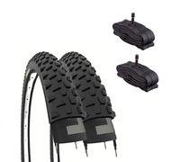 2 COPERTONI 26 X 2.10 (54-559) + CAMERE CON VALVOLA AMERICA (SCHRADER) PNEUMATICI MOUNTAIN BIKE BICI BICICLETTA MTB