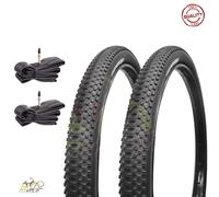 Deestone EBA27MBD 2 COPERTONI + 2 CAMERE d'Aria Mountain Bike 27.5 X 2.10 (54-584) Pneumatici RIGIDI Bicicletta Bici MTB
