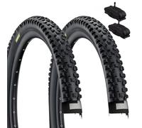 2 COPERTONI NERI 29 x 2.25 (57-622) + CAMERE AMERICA GOMMA BICI MTB ANTIFORATURA