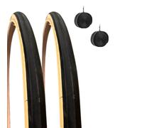 2 COPERTONI 700 X 28C +CAMERE PNEUMATICI NERO PARA BICI BICICLETTA STRADALE CITY
