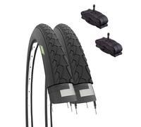 2 Copertoni 700x35 + Camere America Pneumatici Bici Adulto Trekking Bike Ciclo