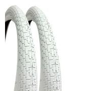 2 COPERTONI BIANCHI 20 X 1.95 (50-406) GOMMA BICICLETTA BMX CITY BIKE BAMBINO
