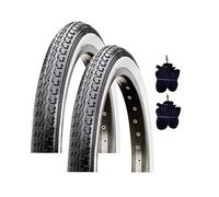 2 Copertoni Bici 26 Bianco Nero Olanda Passeggio City 26x1 3/8 Gomma Pneumatico