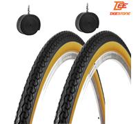 2 Copertoni bici 26 x 1 3/8 + 2 Camere d'aria 26"x1 3/8 BICI olanda NERO PARA