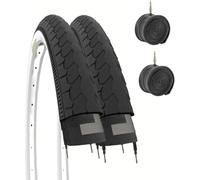 2 Copertoni 26 X 1 3/8 Bianconero + Camere d'aria 26" 1 3/8 Olanda Bicicletta