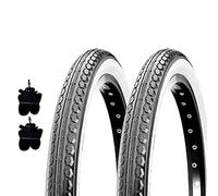 2 COPERTONI BIANCONERI 16 X 1.75 (47-305) + CAMERE BICICLETTA CITY BIKE BIMBO
