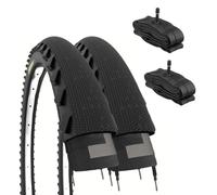 2 COPERTONI DEMI SLICK 26 X 1.95 + CAMERE AMERICA PNEUMATICI MTB TREKKING IBRIDA