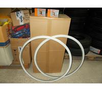 2 COPERTONI E 2 CAMERE D'ARIA 700 x 23 BIANCO PER BICICLETTE SINGLE SPEED