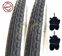 2 COPERTONI E + 2 CAMERE D'ARIA PER BICICLETTA BIANCO NERO 24 x 1.75 (47-507)