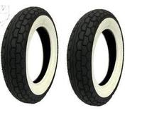 2 COPERTONI GOMMA A FASCIA BIANCA 3.50-10 RUOTA P IAGGIO V ESPA PX 125 150 200