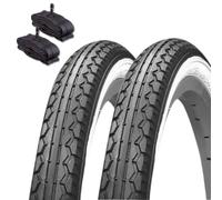 2 COPERTONI KENDA 20X1.75 (47-406) + 2 CAMERE CON VALVOLA SCHRADER BIANCO NERI