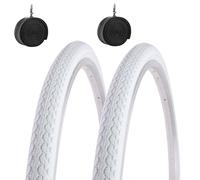 2 COPERTONI KENDA 26 X 1 3/8 +CAMERE PNEUMATICI BIANCHI (37-590) CITYBIKE OLANDA