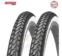 2 COPERTONI KENDA 700 35 K146 GOMME BICI 28 BICICLETTA CITY TREKKING BIANCO NERO