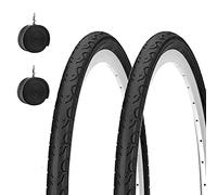 2 COPERTONI 700 X 35 C + CAMERE PNEUMATICI KENDA NERI BICICLETTA TREKKING CITY