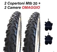 2 Copertoni MTB 20 Per Bici Bicicletta Mountain Bike 20x2,125 2 Camere Omaggio