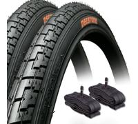 2 COPERTONI NERI 26 X 1.75 (44-559) + CAMERE D'ARIA SCHRADER AMERICA PNEUMATICI STRADALI PER MTB MOUNTAIN BIKE BICICLETTA SLICK