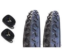 2 COPERTONI Nero per Bici Bicicletta 14 x 1.75 + 2 CAMERE d'Aria COMPATIBILI