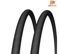 2 COPERTONI PNEUMATICI BICI BICICLETTA CICLO 28 CORSA GOMMA NERO 700 23