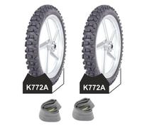 2 COPERTONI PNEUMATICI TASSELLATO KENDA PIAGGIO 2.50-17 CROSS DIAM. 17 + CAMERA