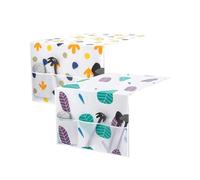 2 coperture antipolvere per frigoriferi in PEVA, 130 x 54 cm, multifunzione, con 3 tasche, per forni a microonde, armadi, lavatrice e frigorifero (stile 2)