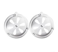 2 coperture di scarico in acciaio inox per barbecue grill, set di prese d'aria regolabili per controllare il fumo e ottenere una cottura saporita (12,5 cm)