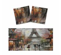 2 coperture fluorescenti a olio per plafoniere Parigi Torre Eiffel | Goccia magnetica da soffitto per aule e l'ufficio, 1,2 x 0,6 m