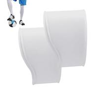 2 coperture in pizzo per scarpe da calcio, in silicone, elastiche, per gare, partite all'aperto, per tenere i legati durante lo sport, da calcio per bambini e adulti, bianco, Refer to