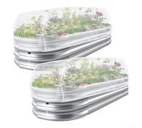 2 coperture in rete da giardino per aiuole rialzate, rete per piante in poliestere fine con coulisse regolabile, copertura protettiva rettangolare per verdure, frutta e fiori nel giardino di casa (132
