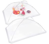 2 coperture in rete extra large per alimenti, ombrelli, per esterni, pop-up, riutilizzabili, per feste, picnic, barbecue all'aperto, pieghevoli (101,6 x 61 cm)