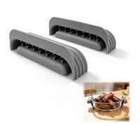 2 coperture in silicone compatibili con Ninja Crispi, stampo in silicone | Manico in silicone per uso alimentare, grigio, termoisolante, antiscivolo, facile da pulire, per friggitrice ad aria calda