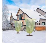 2 coperture invernali per piante, protezione antigelo, sacchetti in pile da giardino, coperte isolate dal gelo per alberi e giardini (122 x 183 cm)