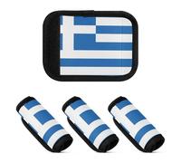 2 coperture multiuso per maniglie dei bagagli, per borse da viaggio, Bandiera nazionale della Grecia, one sizex4