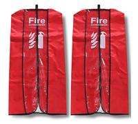 2 coperture per estintore di piccole dimensioni - Protezione contro polvere, graffi, custodia trasparente per estintore impermeabile e resistente alle intemperie - Per estintori fino a 5 kg