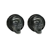 2 coperture per fari a forma di teschio per auto decorative decorative per lampada da testa con teschio paralume universale per fanali posteriori copertura protettiva per Halloween teschio moto