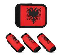 2 coperture per maniglie dei bagagli, morbide e comode, per valigie, Bandiera nazionale dell'Albania, one sizex2