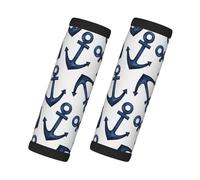 2 coperture per maniglie dei bagagli per valigie, blu navy, con ancora, etichette identificative per valigie, accessori da viaggio essenziali per volare