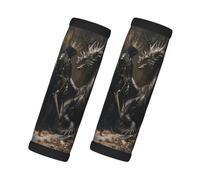 2 coperture per maniglie dei bagagli per valigie, cavaliere medievale e drago, etichette identificative per valigie, accessori per bagagli, accessori da viaggio essenziali per volare