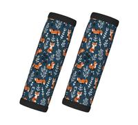 2 coperture per maniglie dei bagagli per valigie, giocose volpi blu foresta, etichette identificative per valigie, accessori per bagagli, accessori da viaggio essenziali per volare