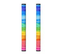 2 coperture per maniglie del frigorifero, motivo arcobaleno ad acquerello, strisce colorate, per frigorifero, forno a microonde, forno, lavastoviglie, decorazione