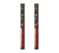 2 coperture per maniglie della porta del frigorifero, bandiera americana, stile vintage, per elettrodomestici da cucina, frigorifero, forno a microonde, forno, lavastoviglie, decorazione